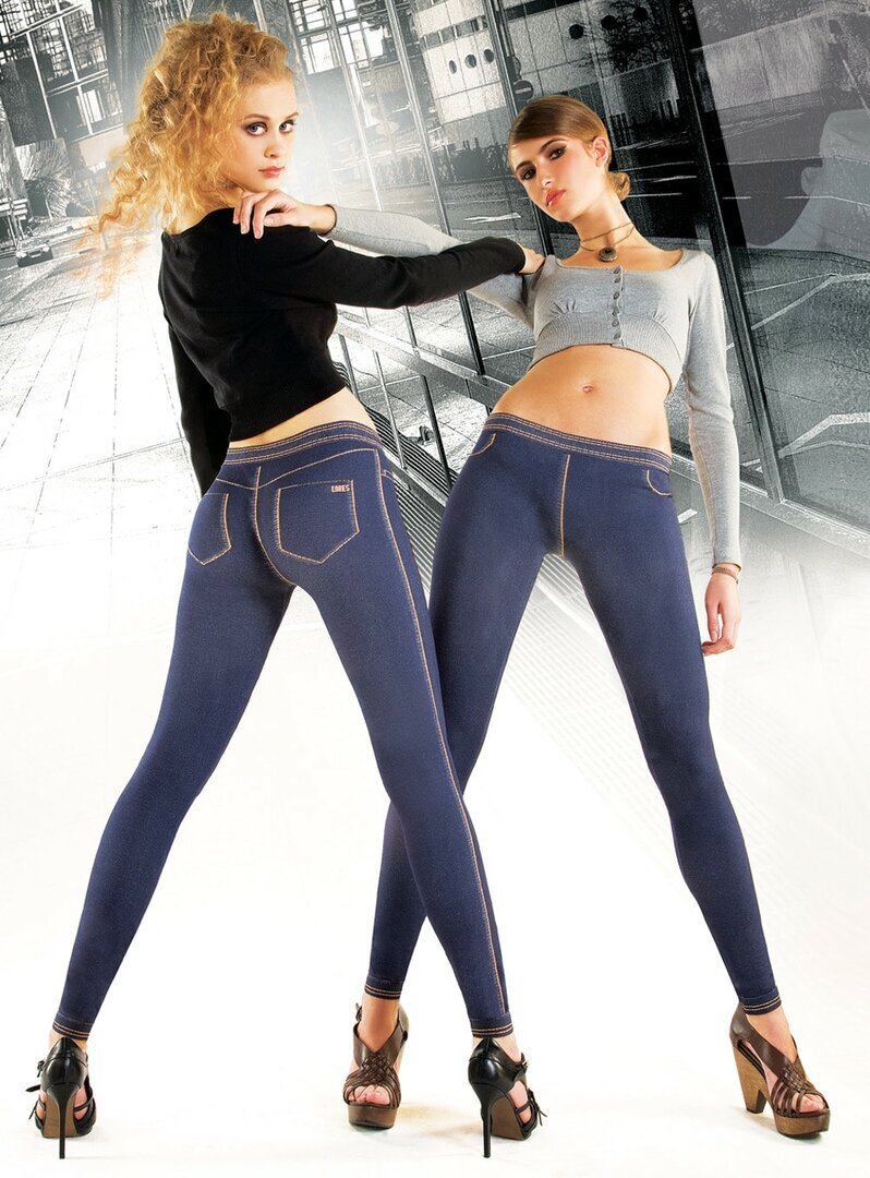 Spodnie legginsy PANTA JEANS – bezszwowe – 90 den