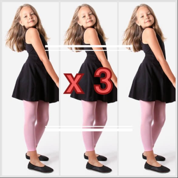Dziewczęce legginsy ALICE - gładkie dla dziewczynki 3PAK